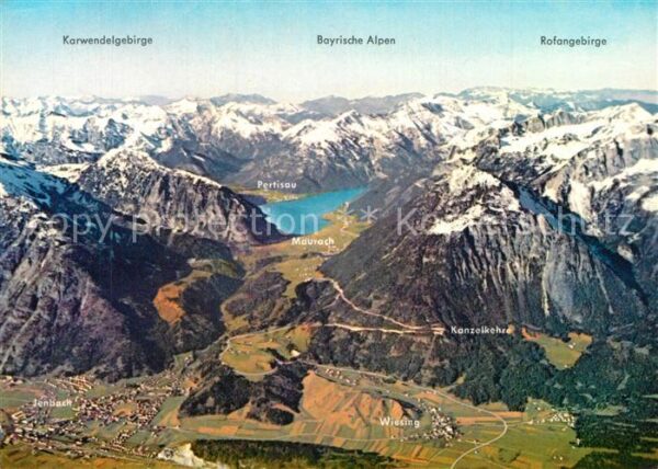 Achensee Achenseegebiet Alpen Fliegeraufnahme