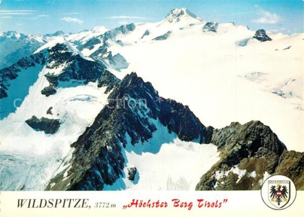 Wildspitze Höchster Berg Tirols Fliegeraufnahme