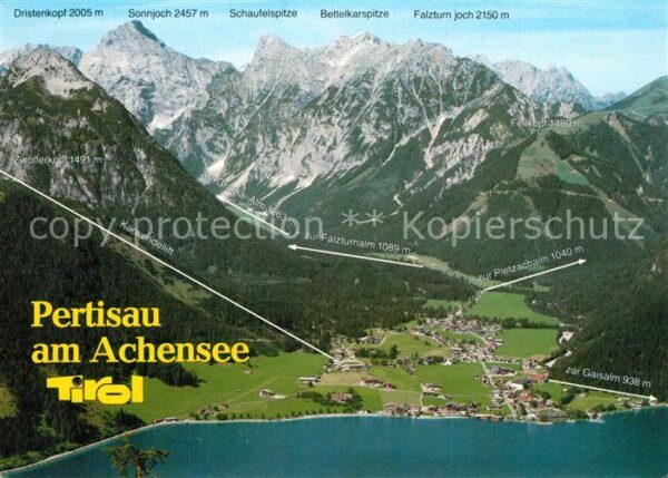 Pertisau Achensee Alpen Almen Fliegeraufnahme