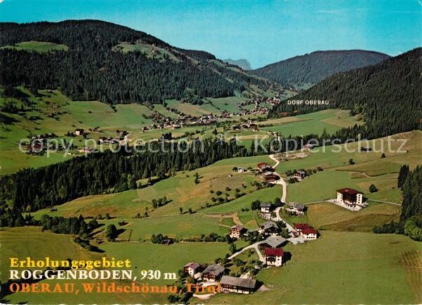 Oberau Wildschoenau Tirol Erholungsgebiet Roggenboden Fliegeraufn