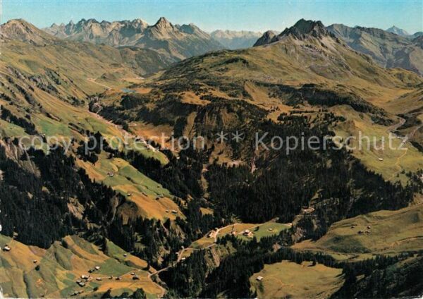 Schroecken Vorarlberg Alpenpanorama Fliegeraufnahme