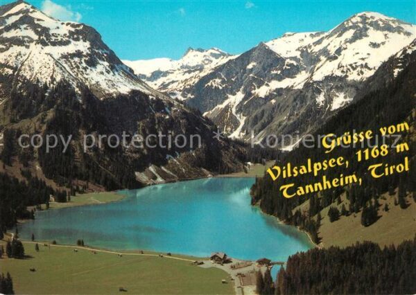 Tannheim Tirol Vilsalpsee Bergsee Alpen Fliegeraufnahm