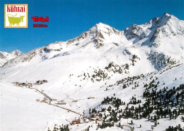 Kuehtai Wintersportplatz Alpen Fliegeraufnahme
