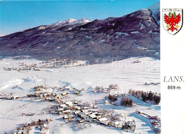 Lans Tirol Wintersportplatz Alpen Fliegeraufnahme