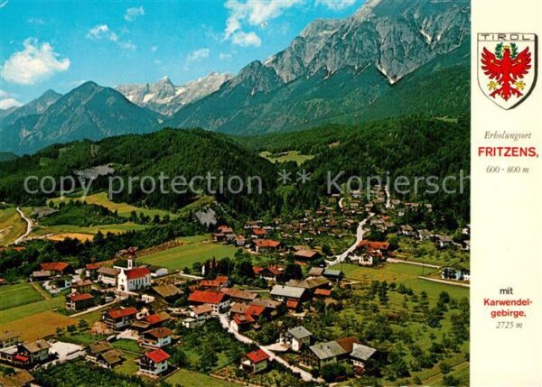 Fritzens Erholungsort mit Karwendelgebirge Flieg