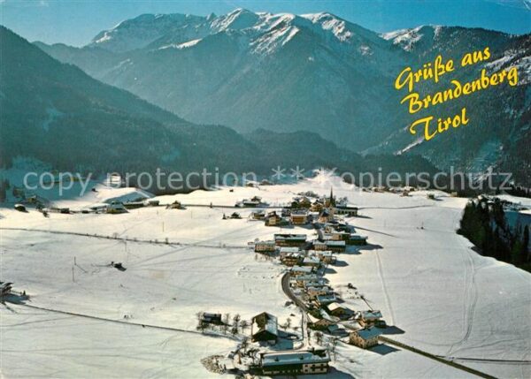 Brandenberg Tirol Gebirgsdorf Winterlandschaft mit Rofang