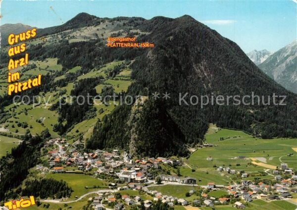 Arzl Pitztal Erholungsort Alpen Fliegeraufnahme