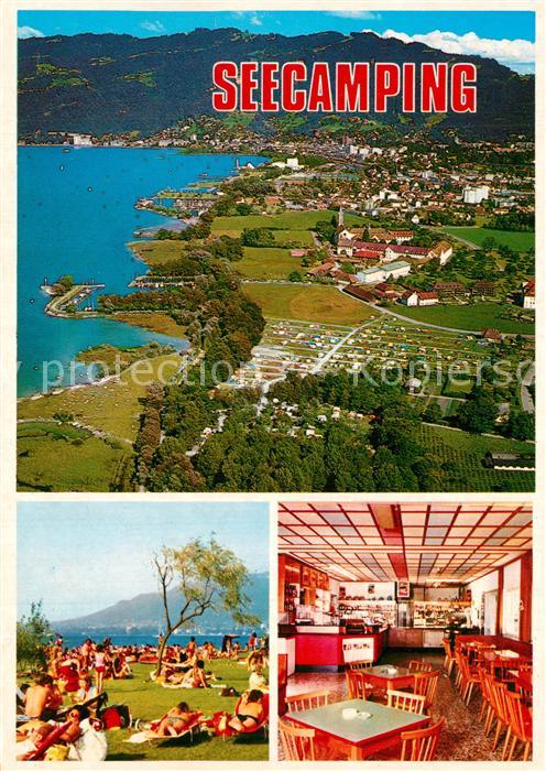 Bregenz Vorarlberg Seecamping Gaststätte Liegewiese Bodens