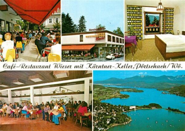 Poertschach Woerthersee Cafe Restaurant Wieser mit Kärntner Kel