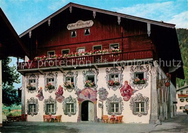 Walchsee Tirol Gasthof Walchseerhof Fassadenmalerei