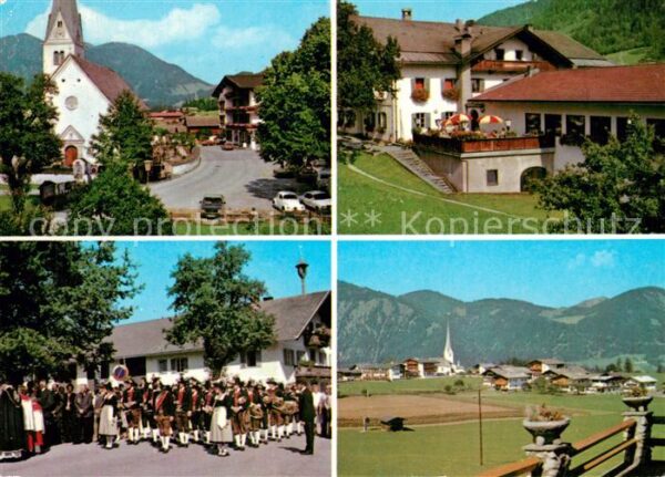 Brandenberg Tirol Ortsbilder mit Ascherwirt Kirche Festum