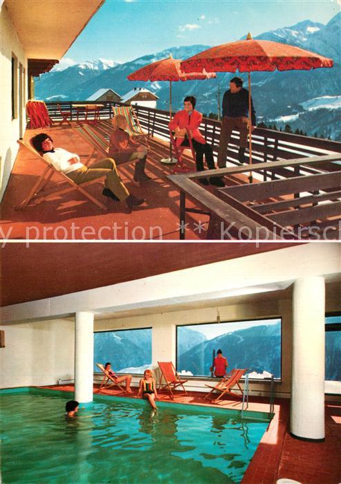 Koetschach-Mauthen Kaernten Berghof Hotel Vorhegg Balkon Hallenbad