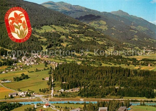 Berg Drautal Wandergebiet Fliegeraufnahme