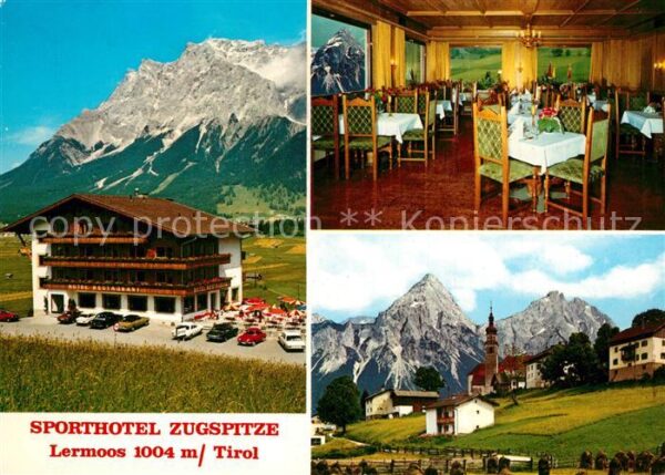 Lermoos Tirol Sporthotel Zugspitze Restaurant Ortsmot