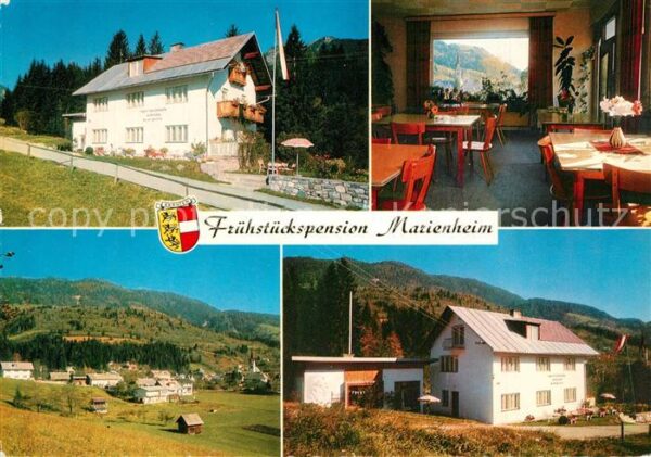 Koetschach-Mauthen Kaernten Pension Marienheim Gastraum Landschafts