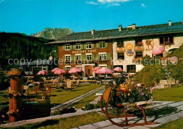 Lech Vorarlberg Gasthof Post Liegewiese Garten