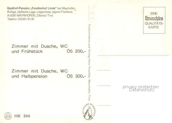 Mayrhofen Zillertal Gasthof Pension Forellenhof Linde – Bild 2