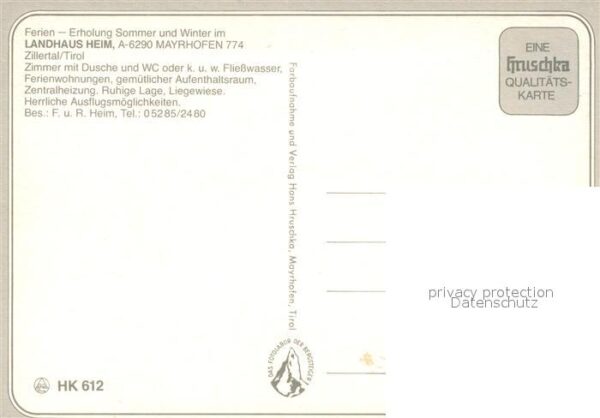 Mayrhofen Zillertal Landhaus Heim Gästehaus Penseion – Bild 2