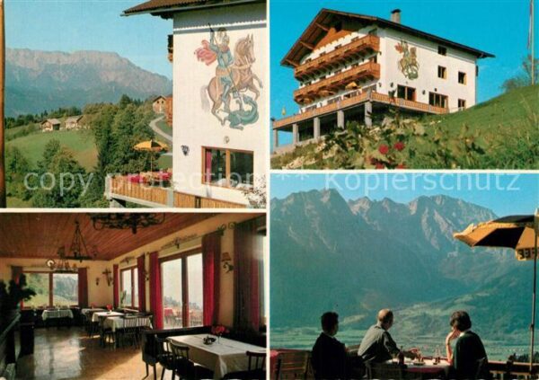 St Koloman Gasthof Pension Alpenrose Terrasse Alpe