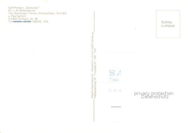 Russbach Pass Gschuett Cafe Pension Salzburgia Fliegeraufnahme – Bild 2