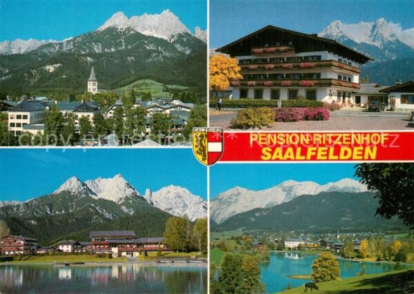 Saalfelden Steinernes Meer Pension Ritzenhof Motiv mit Kirche Land