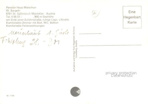 St Gallenkirch Vorarlberg Pension Haus Matschun Gastraum Fremdenz – Bild 2