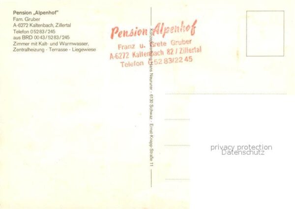 Kaltenbach Tirol Pension Alpenhof Zillertal – Bild 2