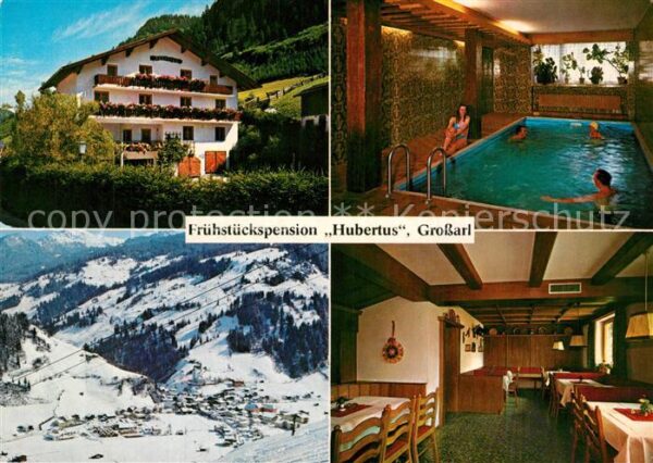 Grossarl Pension Hubertus Gastraum Hallenbad Win