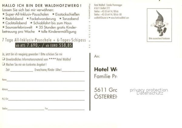Grossarl Hotel Waldhof Wintersportplatz Schischa – Bild 2