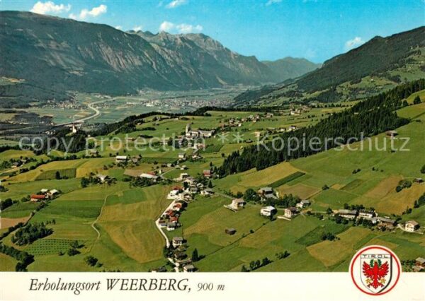Weerberg Fliegeraufnahme mit St Peter und Paul K