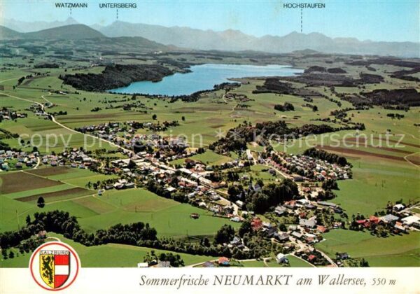 Neumarkt Wallersee Fliegeraufnahme mit Watzmann Untersberg