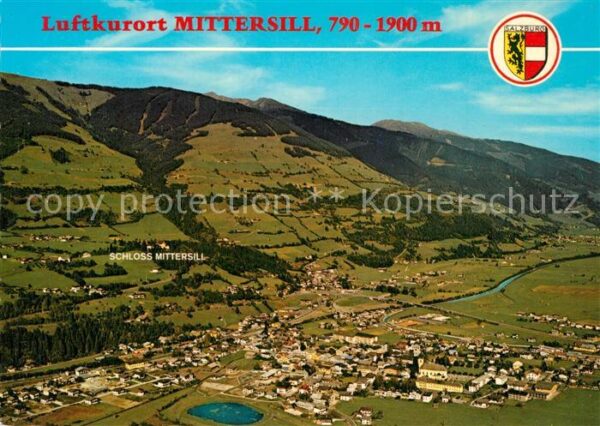 Mittersill Oberpinzgau Fliegeraufnahme mit Schloss Mittersill