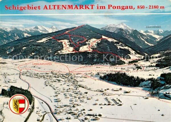 Altenmarkt Pongau Fliegeraufnahme mit Schischaukel Radsta