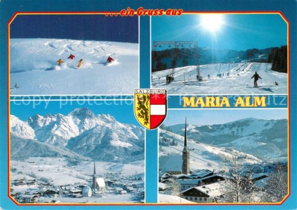 Maria Alm Steinernen Meer Ortsansicht Kirche Skigebiet