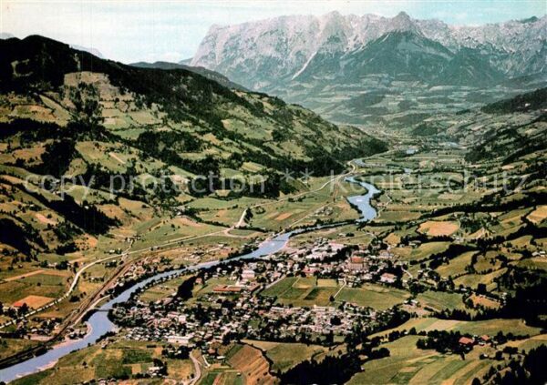 St Johann Pongau Fliegeraufnahme mit Salzachtal und Tenn