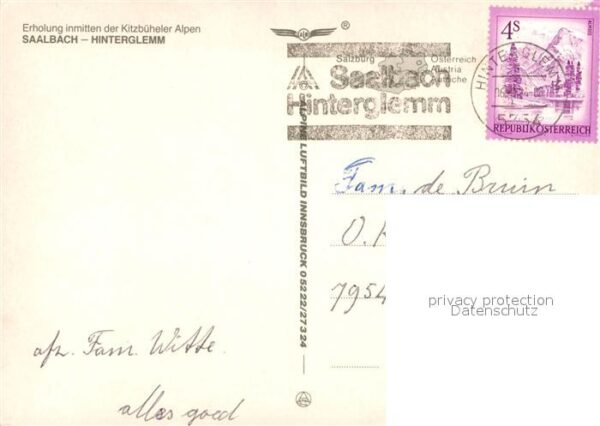 Hinterglemm Saalbach Fliegeraufnahme – Bild 2