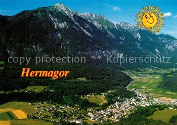 Hermagor Kaernten Fliegeraufnahme mit Spitzkegel