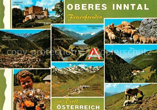 Tirol Region Nauders Schloss Landeck Venetseilbahn K