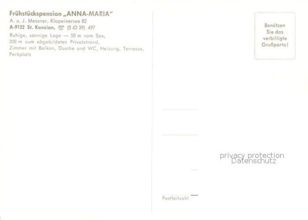 St Kanzian Klopeiner See Frühstückspension Anna Maria Gaststube – Bild 2