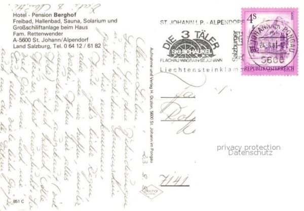 St Johann Pongau Hotel Pension Berghof Freibad – Bild 2