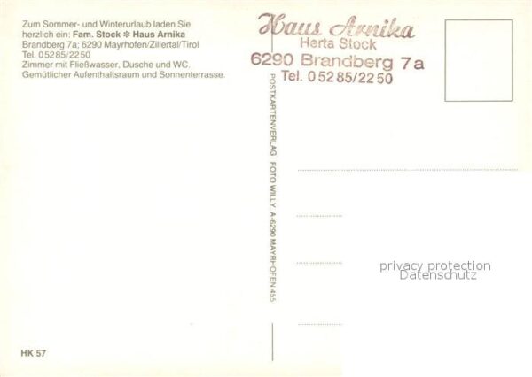 Mayrhofen Zillertal Haus Arnika Gaststube Gästezimmer – Bild 2