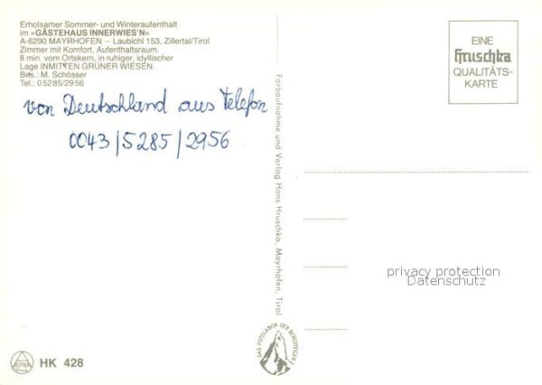 Mayrhofen Zillertal Gästehaus Innerwiesn Gaststube – Bild 2