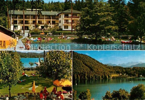 St Kanzian Klopeiner See Terrassenhotel Strandbad Liegewiese