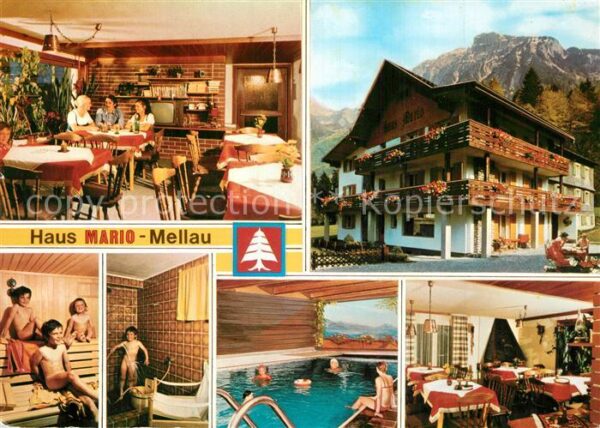 Mellau Vorarlberg Haus Mario Gastraum Sauna Hallenbad