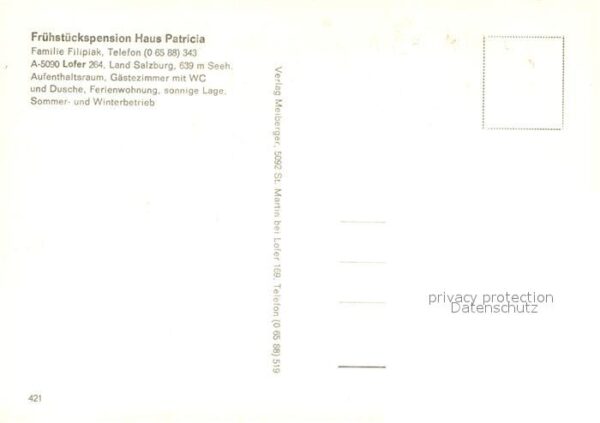 Lofer Frühstückspension Haus Patricia Gaststu – Bild 2