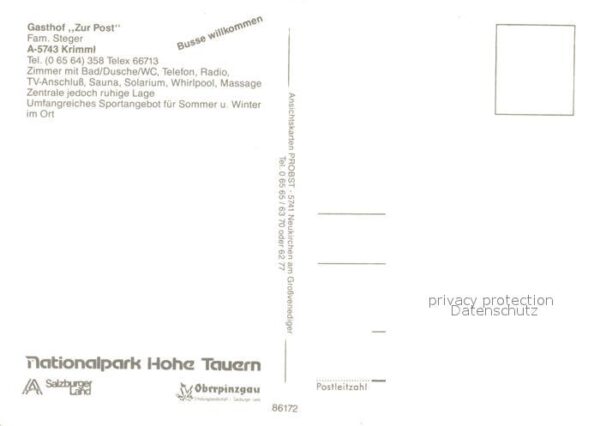 Krimml Gasthof Zur Post Gaststube Massageraum – Bild 2