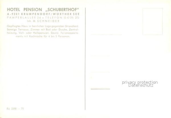 Krumpendorf Woerthersee Hotel Pension Schuberthof Gaststube Str – Bild 2