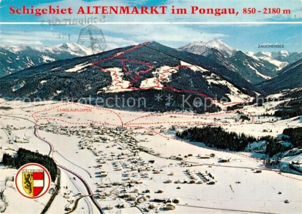 Altenmarkt Pongau Fliegeraufnahme mit Schischaukel Radsta
