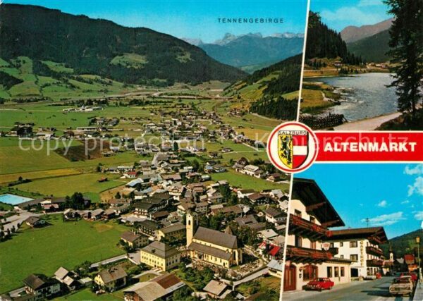 Altenmarkt Pongau Fliegeraufnahme mit Tennengebirge