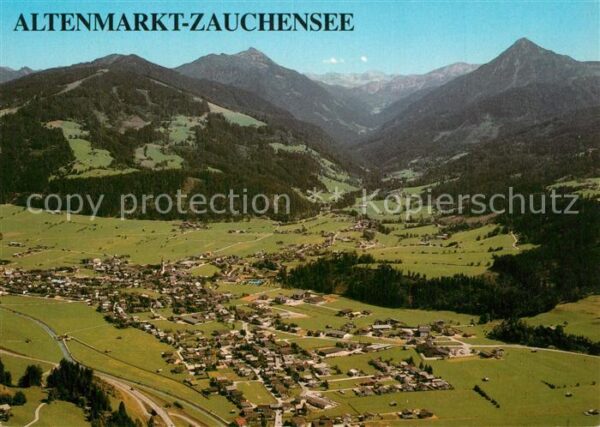 Zauchensee Fliegeraufnahme mit Dachstein und Tauer